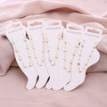 Summer Fashion Couple Stainless Steel Star Charm Feet Chains for Girls High Quality Shell Style Anklet Accessories