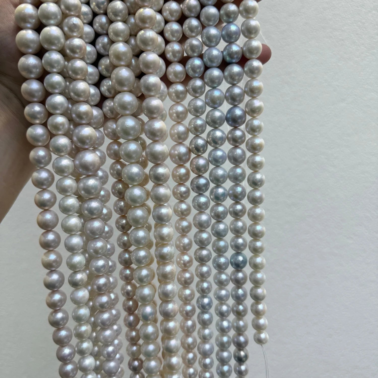 Wholesale White Pearl Necklace 10-14mm Good Quality Strand String Edison Freshwater Pearl Jewelry for Women