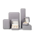 The Latest Hot Grey Leather Jewelry Packaging Box Luxury Jewelry Storage Box Can Be Placed Pendant Necklace Ring Earrings