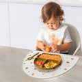2022 Best Sale Silicone Dining Mat Cute UV Printing Colorful BPA Free Chair Mat for Babys