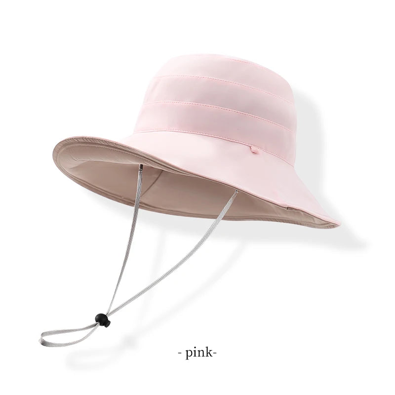Wholesale Outdoors Fashion Fisherman Hat Folding Women Sun Protection Bucket Hat