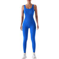 Women's Seamless Gym Fitness Yoga Legging Jumpsuit Long Sleeve Ribbed Sport Bodysuit With Print for Adult Workouts