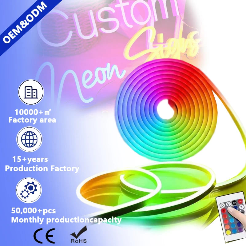 Garage Silicone Waterproof Christmas Rgbic Cob Valentine'S Day Rgb Led Custom Neon Lights  for Phone Store