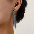 Ilona Bohemian Style Long Tassel Dangle Earrings18k Gold Plated Copper Elegant Fashion Handmade Women Jewelry Drop Earrings