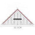 Designer Multifunctional Triangular Ruler with Handle Plastic Material Drawing Architecture Scale