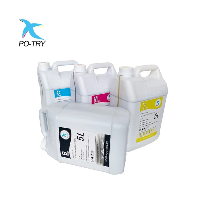 PO-TRY Cheap Price 5L CMYK for Sublimation for for Heat-transfer Sublimation Digital Printer for I3200-A1/4720 Printhead 12