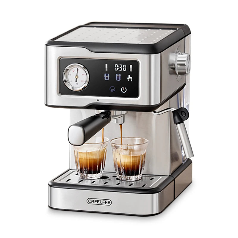 CAFELFFE Shipping From Germany 20Bar Cappuccino Latte with Milk Frother Steam Wand Semi-automatic Cafetera Espresso Coffee Maker