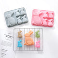 5 Cavity Easter Rabbit Bunny Silicone Mold Holiday Cake Baking Pan Ice Baking DIY Food Making Mold