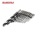 SUBORUI Factory Customized HSS Fully Ground Black & White 1/4 Hex Shank Twist Drill Bits ISO9001 Certified 13mm Length for Steel