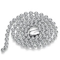 BOCAI Retro Personality 5MM S925 Silver Necklace for Men & Women Trendy Sweater Chain with Beads Classic Jewelry Accessories