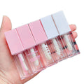 Manufacturer Cosmetic Packaging Material Frosted 5ml Lip Gloss Tube Square Lip Glaze Tube Transparent Blush Container