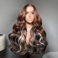 13x4 Highlight Glueless Straight Transparent HD LaceFront Wig Human Hair Bone Full Lace Wig Brazilian Hair