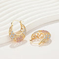 18K Laminated Gold Wholesale Plated Oro Hollow Copper Alloy Women Hoop Earrings Fashion Jewelry for Wholesale Earrings Women