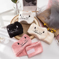 Animal Coral Fleece Headband for Makeup Plush Hair Band for Shower Spa Yoga Running-Machine Washable