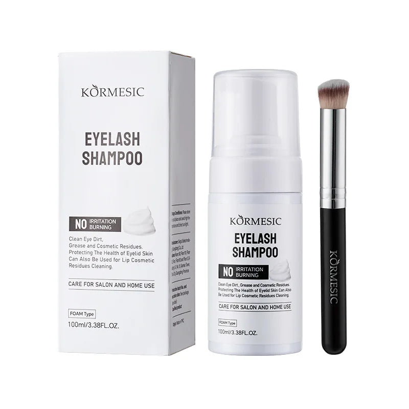 KORMESIC Private Label Brush Shampoo Cleanser Lash Cleaning Brush Eye Lash Cleanser Eyelashes Cleaning Lash Shampoo