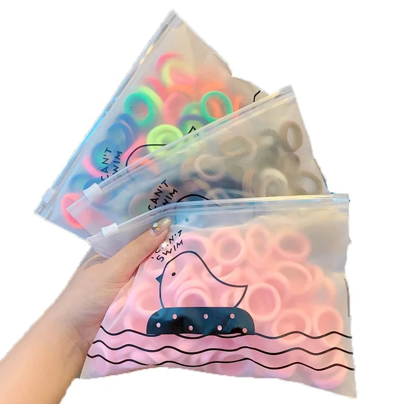 MIO Wholesale 50pcs/100pcs a Bag Hair Accessories Ponytail Holder Elastic Hair Ties for Kids Children Girls Hair Band