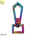Fashion Bag Accessory Adjustable Swivel Clips Hardware Custom rainbow Name Luggage Lobster Snap Hook