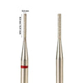 3/32" Drill Accessories Tips E-file Burrs Safety 0.9*8mm Manicure Clean Russian Cuticle Mini Long Barrel Diamond Nail Drill Bits