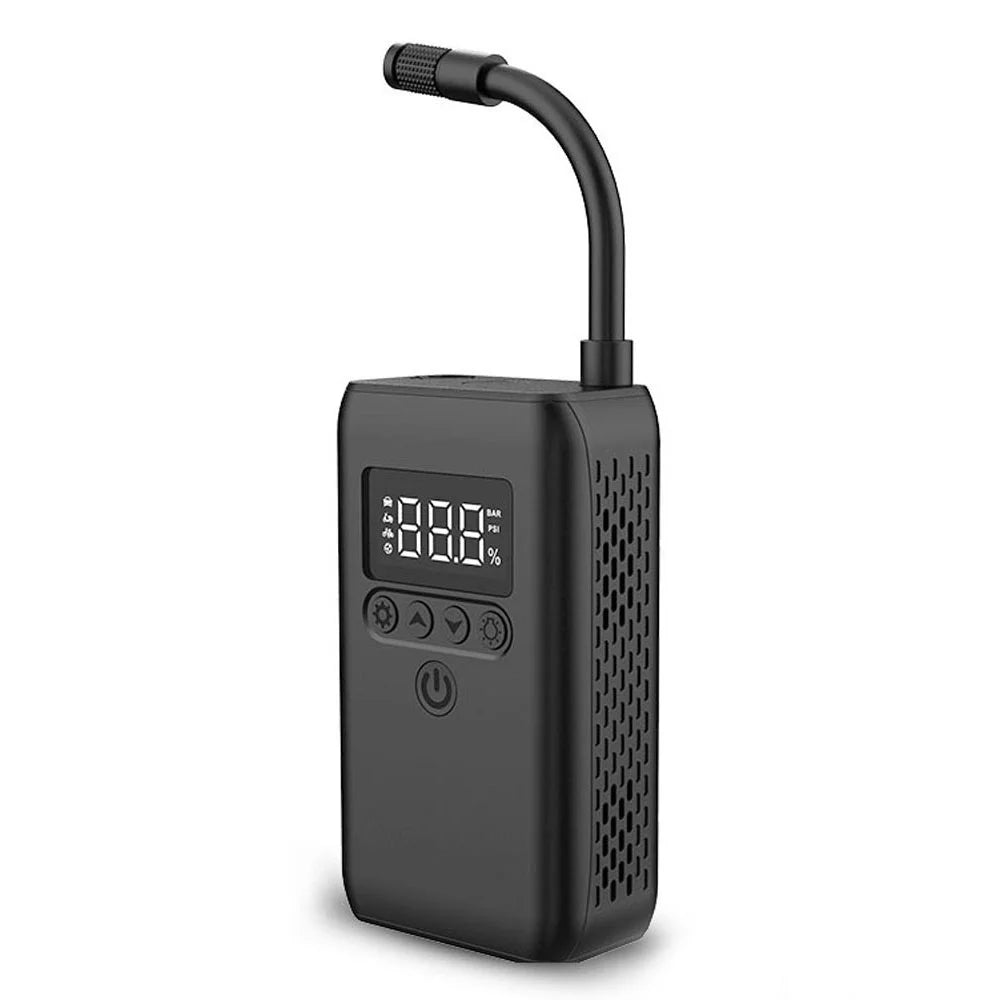 Mini Cordless Air Pump Multifunction Tire Inflator 150PSI Handheld Rechargeable Pump Power Bank with Digital Display LED Light A
