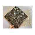Wholesale Natural Crafts-Sea Shell Black Mother of Pearl Sheet with Black Backing for Wooden Furniture & Home Decor