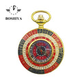 Retro Design Style Golden Memorial Quartz Pocket Watch Nostalgic Flip Men and Women Necklace Watch Factory Outlet