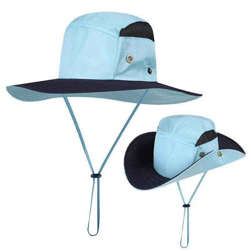 Customized Wholesale Breathable Mesh Design Fishing Hats UV Sun Protection Cap Breathable Boonie Bucket Hats for Men Women