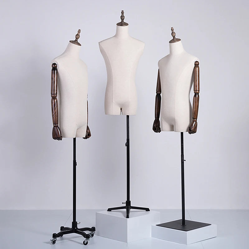 Wholesale Black Male Half Torso Body Mannequin