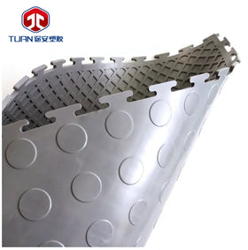 PVC Garage Tiles Anti-slip Interlocking Coin Flooring