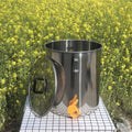 50L Stainless Steel Honey Bucket with Plastic Duckbill Clip Lid and Double Handles Convenient for Beekeepers New Condition