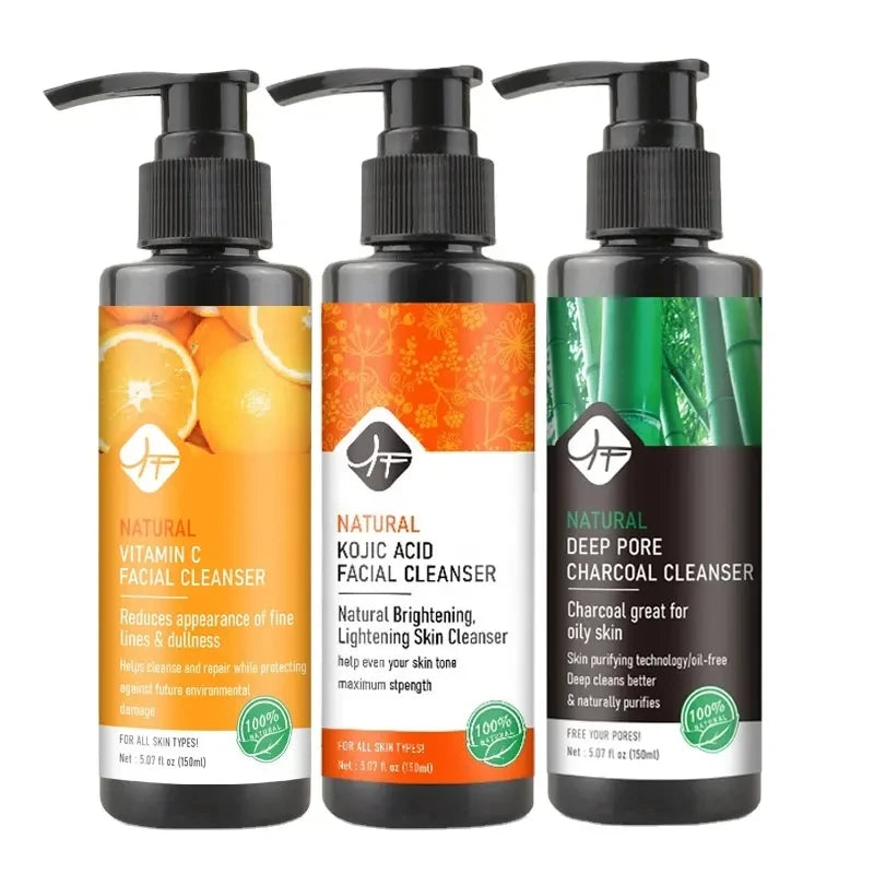 OEM ODM Hot Sale Facial Cleanser 3IN1 Brightening VC Gel Cleanser 150ml Face Wash