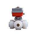 Valve Manufacturer PVDF Actuated DN50mm 2in Plastic PVC UPVC PVDF Motorized Ball Valve With Actuator Valve