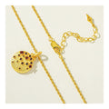 SHOREA Italian Filigree 925 Sterling Silver Garnet Cross Necklace Retro Popular Stacking Gold Coins Pendant Ancient Chain
