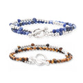 Fashion Natural Stone Bead Bracelet Unisex Natural Quartz Stone Beaded Classic Style Energy Adjustable Wholesale Jewelry