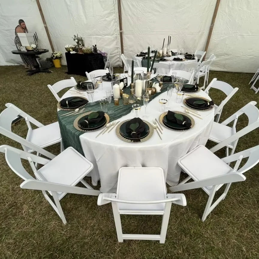 Modern Wimbledon Folding Chair Resin Plastic Material Outdoor Restaurant Garden Hotel Furniture Wedding Trolley Guest Seating