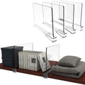 Custom Size Adjustable Clear Acrylic Shelf Divider for Closet and Library