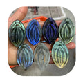 49mm Natur Carv Gemstones Crystal Heal Quartz Crafts Natural Blue Flash Labradorite Source of Life for Gift