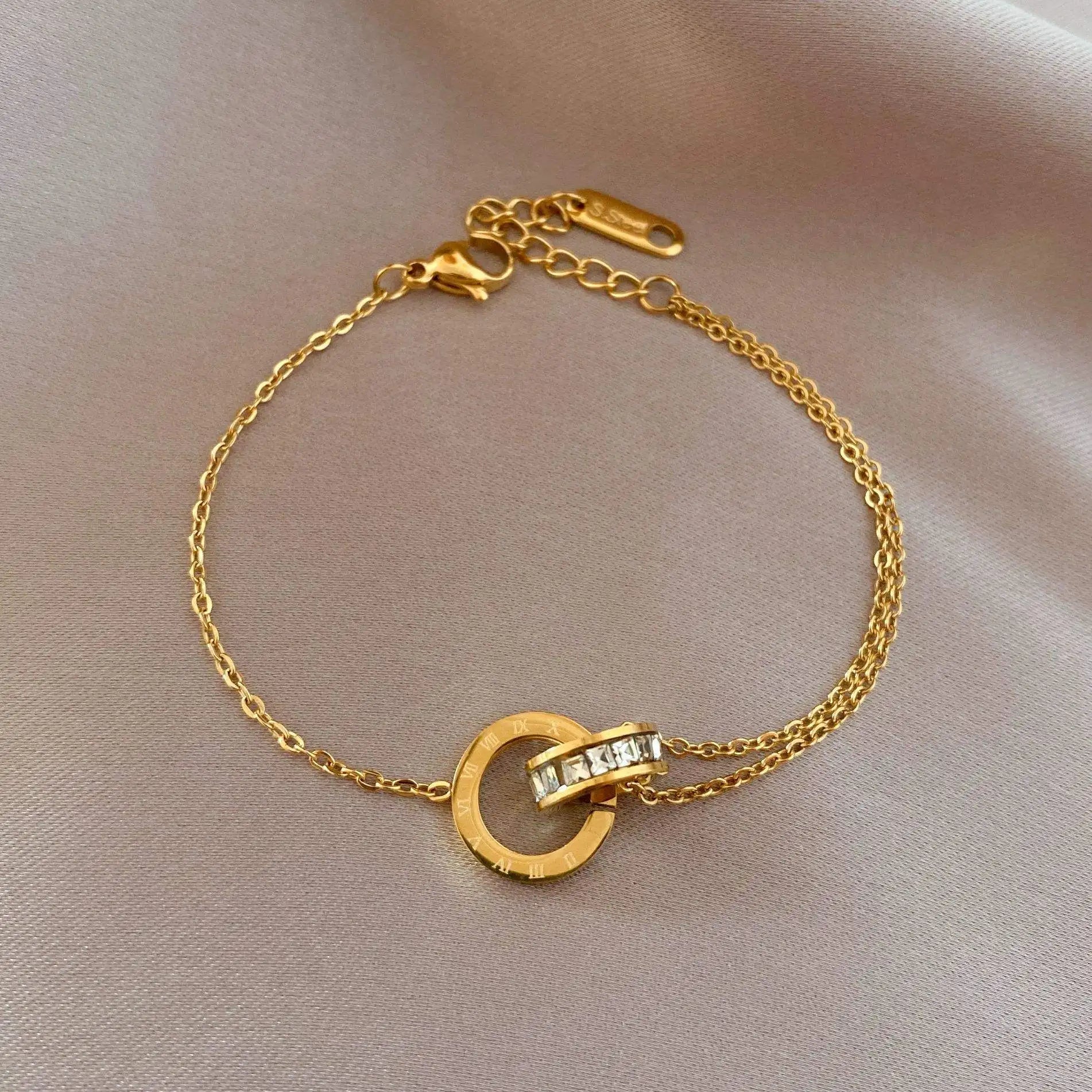 2024 Fashion Stainless Steel Crystal Bracelets Luxury Jewelry for Women