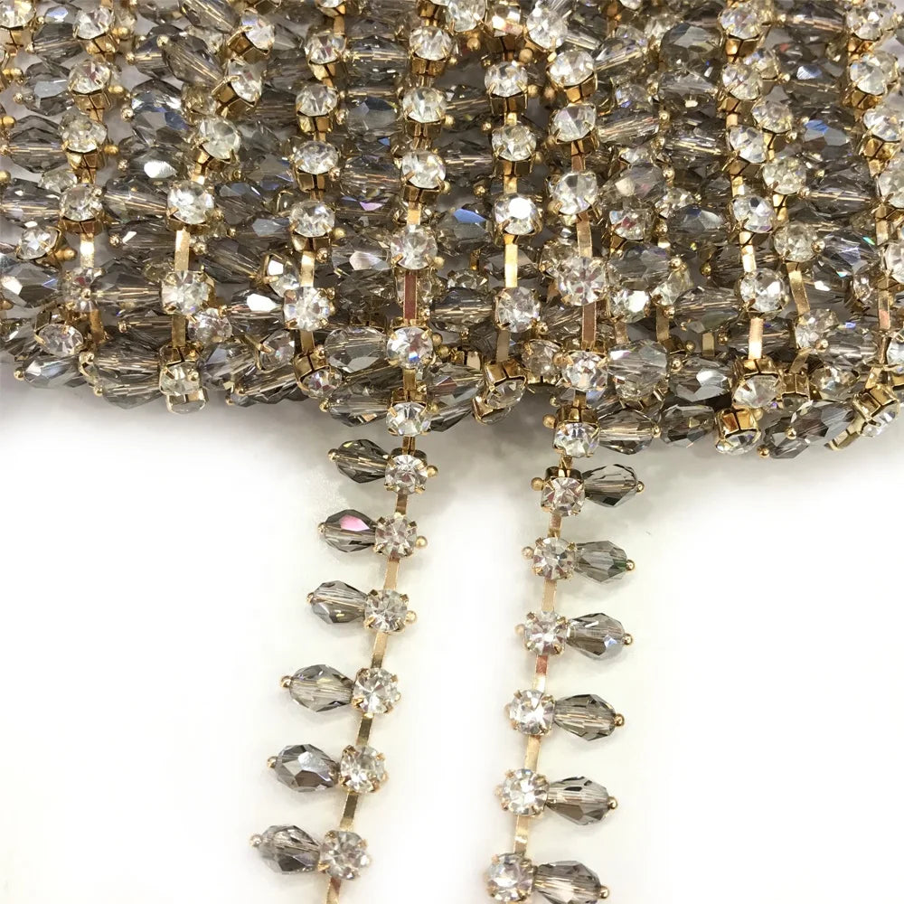 S238 15mm Factory Supply Crystals Chain Trimming Diamante Rhinestone Chain Trimming for Dress MegaBDM