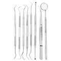 8 In1 Dental Basic Examination Kit Dental Probe Cleaning Stainless Steel Dentist Tool Set