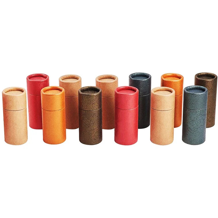 Custom Logo Printing Biodegradable 5Ml 10Ml Colorful Lip Balm Lip Gloss Push up Paper Tube