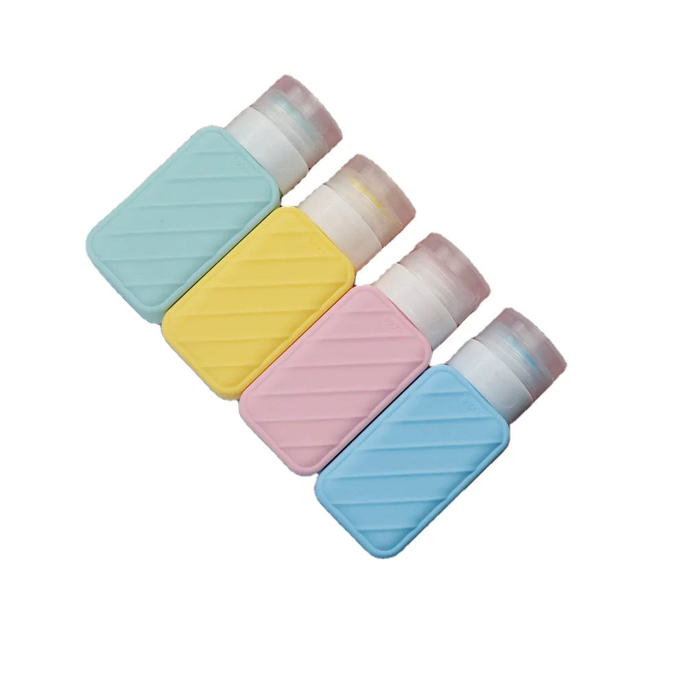 New 100ml Luggage Styling Silicone Shampoo and Conditioner Bottles 4 Pack Travel Size Bottles Cosmetics Travel Bottles