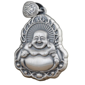 New Arrivals Sterling Silver 999 Vintage Buddha Fu Zi Pendant for Men and Women Ethnic Style Maitreya Buddha Pendant Jewelry