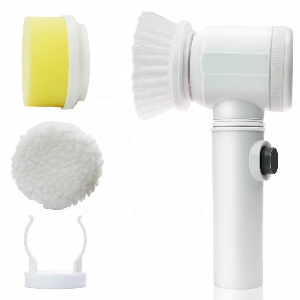 Household Kitchen Cleaning Brush Electric Bathtub 5 in 1 Magic Battery Powered Scrubber for Kitchen
