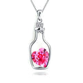 Creative Ladies Wishing Bottle Crystal Jewelry Romantic Valentine Girl Gifts Fashion Women Pendant Necklace Jewelry
