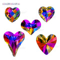 AB Crystal Heart Suncatcher 42.45.52.55.68mm  Hanging Pendant GOLDENHAITAI