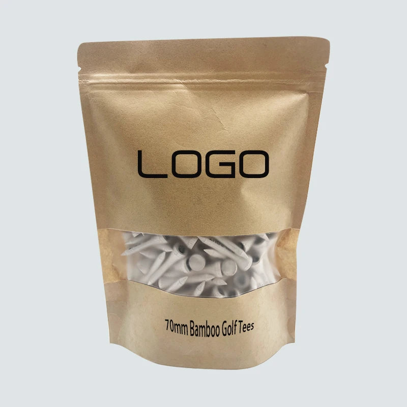 Kraft Paper Bag Wood Bamboo Golf Tees 70mm 83mm Unbreakable OEM Brand Small Orders Accepted Customized Color Packaging Fast