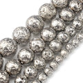 Natural White K Color Rock Volcanic Lava Stone Beads 4/6/8/10mm Round for Jewelry Making DIY