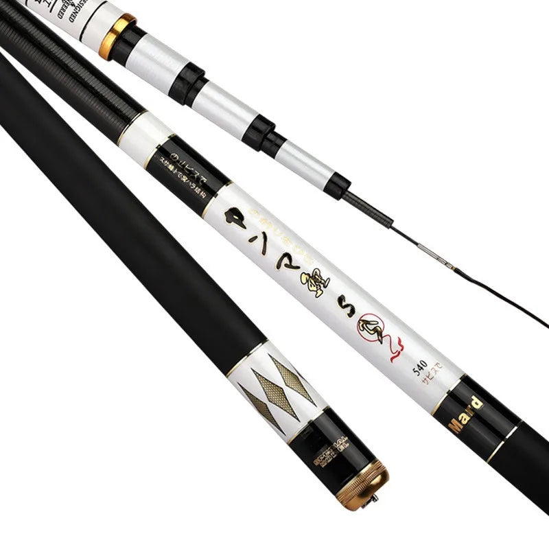 High-quality Carbon Fiber Spinning Rod 3.6m-7.2m Ultra-light Telescopic Long-handled  Fishing Rod