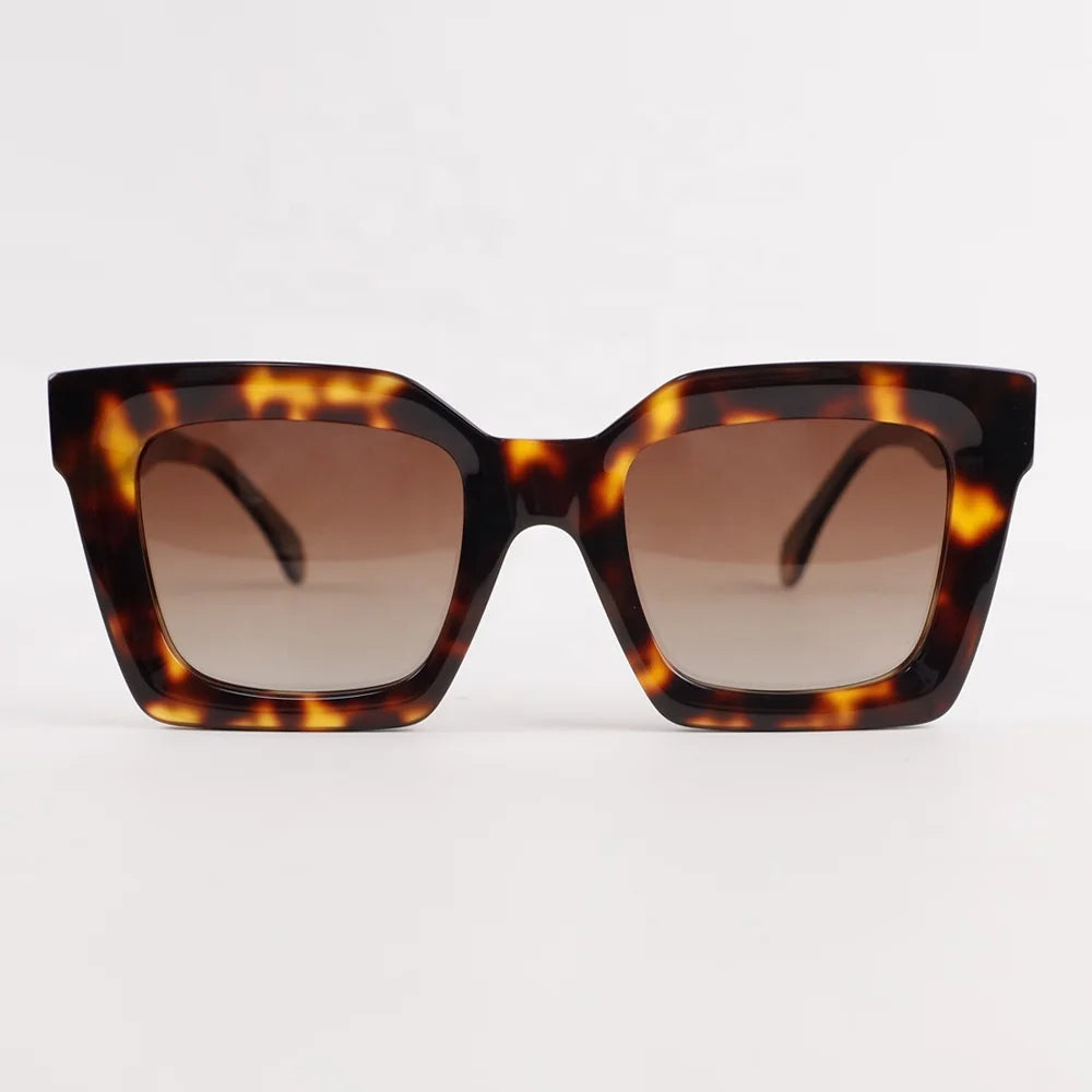 Luxury Design Retro Acetate Sunglasses Custom Oversized Square Unisex Sunglasses Polarized