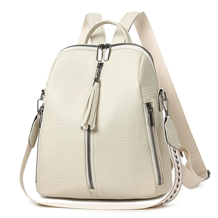 Vintage Anti-theft Pu Leather Ladies Cute New Women's Fashionable Backpack